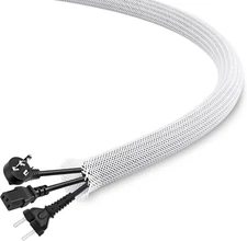 PET Expandable Braided Sleeving 25Ft-1/2 Inch Wire Loom,  Braided Cable Sleeve W