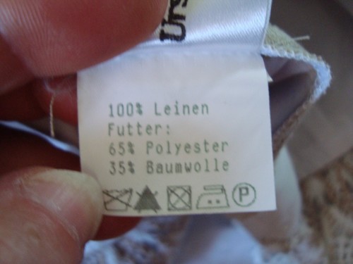 Damen Leinen Dirndl Korsage Bluse Spitzen Oberteil Top beige von Ursl Trachten - Bild 11 von 12