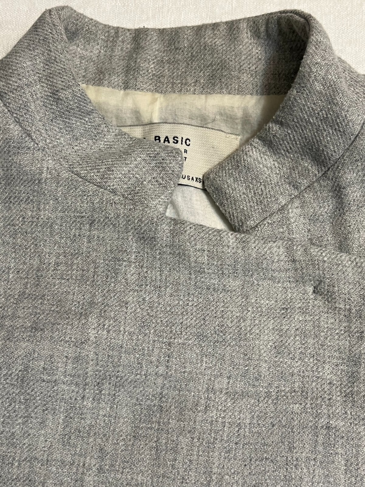 Zara Basic Gray Long Cotton Coat Jacket Women's X… - image 6