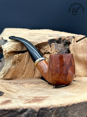 Lorenzetti Italy Milano Smooth Bent Billiard Smoking Pipe