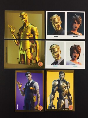 Mdas Sticker Midas Lot 6 Sticker Panini Fortnite #126 #135... / Golden Frame Series ...