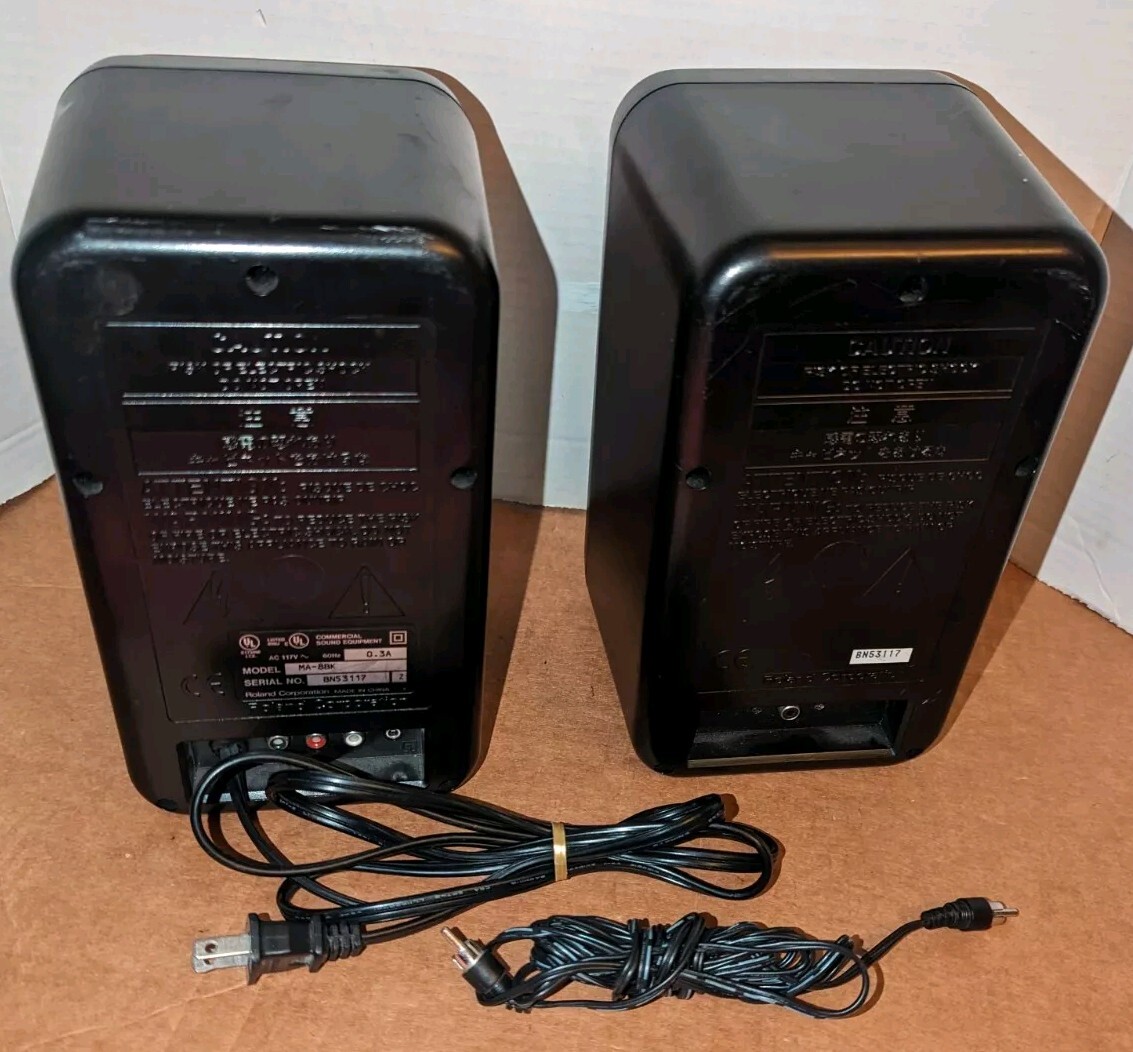 Roland MA-8 Black 8W Stereo Pair Micro Powered Monitor Speakers | eBay
