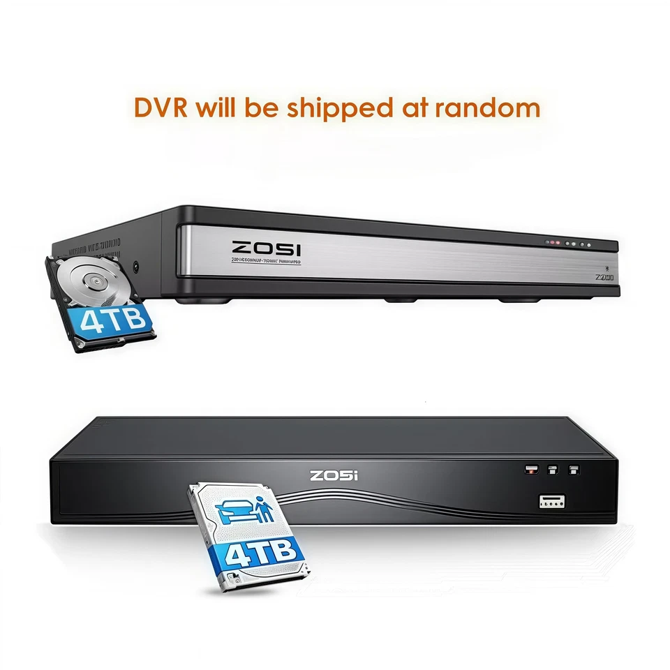 Sistema de cámara de seguridad ZOSI 16CH 4K 8MP POE NVR 4TB audio AI detección de automóviles H.265+ Foto 2 de 4