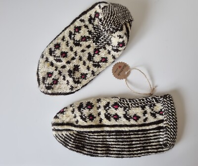 Hand knitted slippers size 38 Patik.