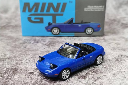 MINI GT 1:64 Mazda Miata MX-5 Headlight Up Alloy Die-cast Model Car #331 LHD - Picture 3 of 7