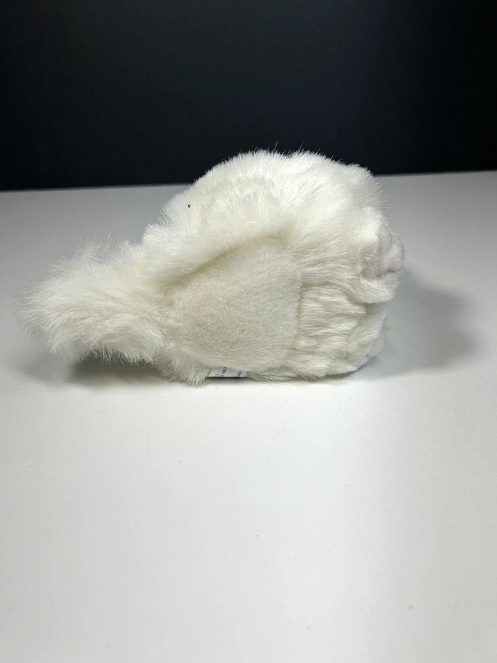 Puffkins Paws Swibco Fluffy White Kitty Cat Beanie 5'' With Original Tag 1997 - Image 3 of 4