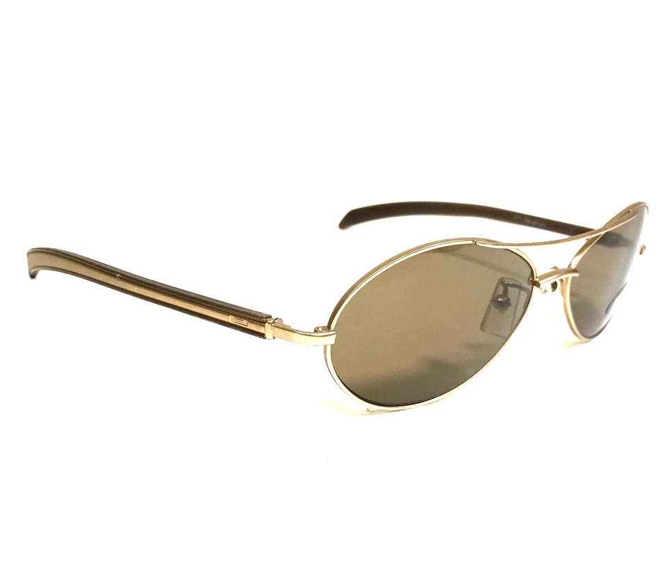 警察太阳镜 MOD.2667 COL.665 棕色金色椭圆形镜框棕色镜片 55-15-140 — 第 3/4 张图片