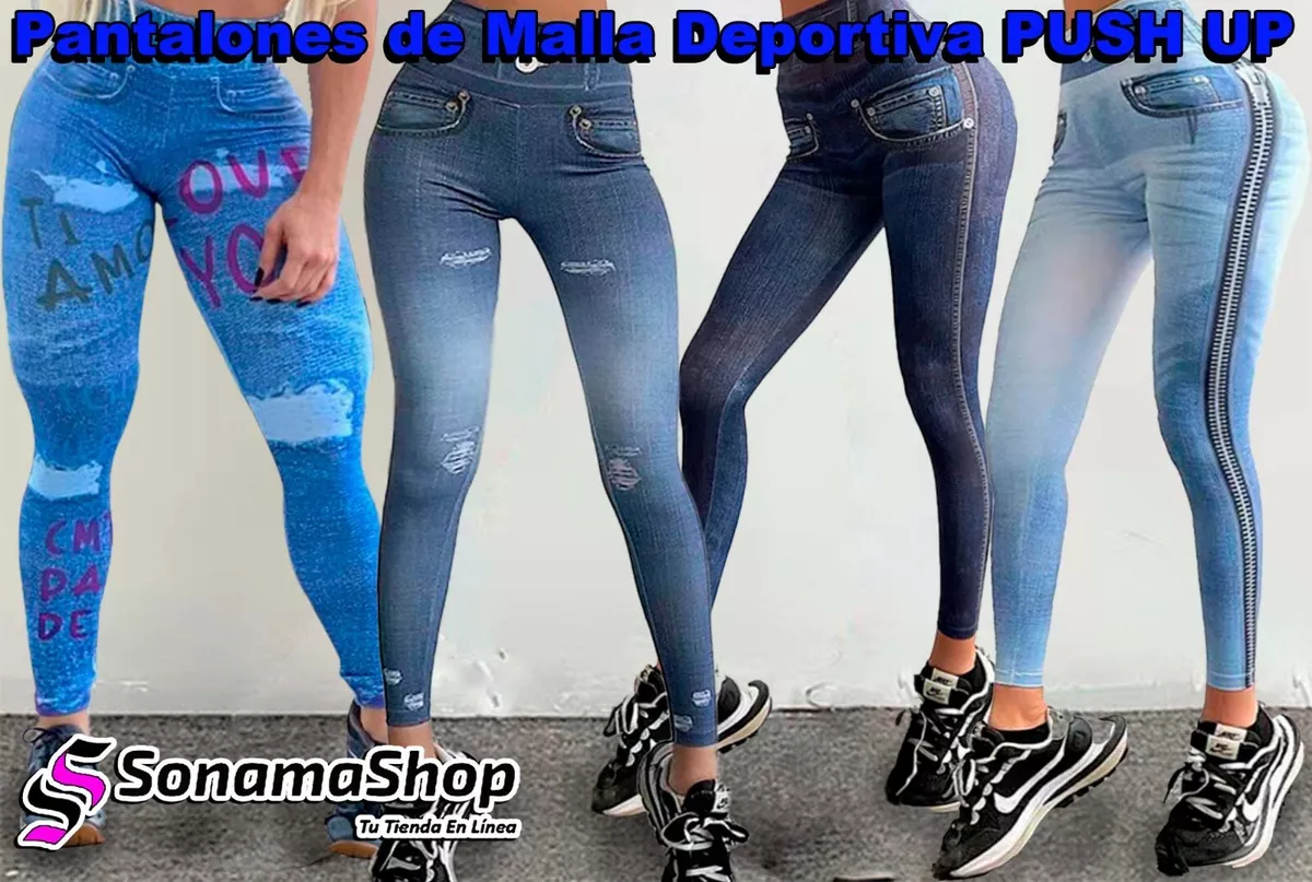 👖 Pantalones de Malla Deportiva PUSH UP para Mujer Leggings de Cintura  Alta 👖