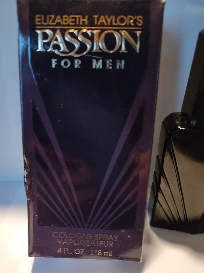 ELIZABETH TAYLOR'S PASSION FOR MEN COLOGNE VAPO 4 FL OZ VINTAGE 90's BOX SHOWN - image 2 of 4