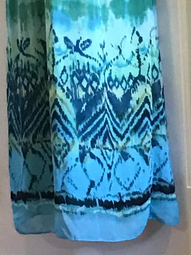 DRESS BARN, Size 10, Women's, Long Boho Style Sundress, in Greens/Blues Tie-Dye. - Picture 5 of 11