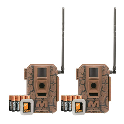 Muddy Mitigator 2.0 24MP Dual Carrier Cellular Brown Trail Camera 2 Pack