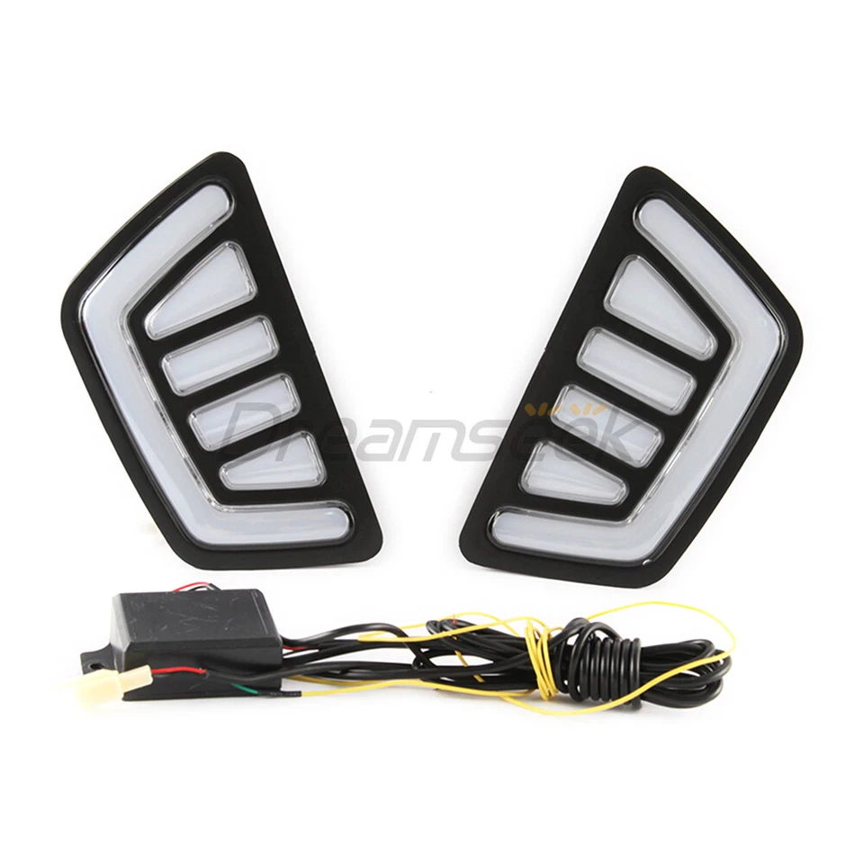 Cubierta antiniebla luz de circulación diurna LED DRL para Ford Ranger 2015-2018 con giro Foto 2 de 4