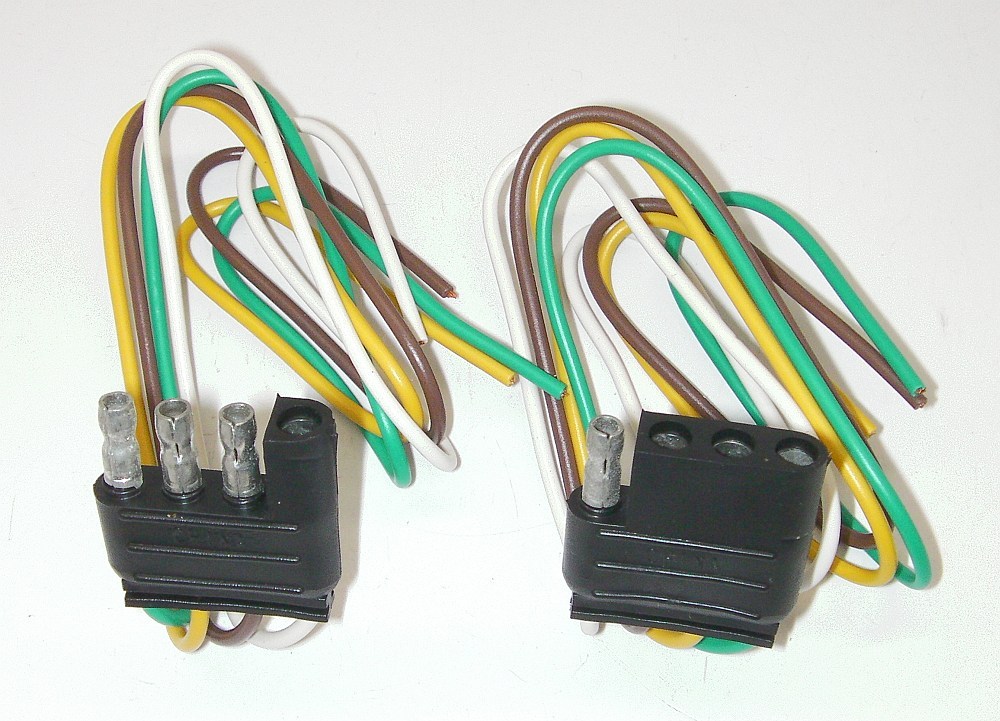 Parts Master 86103 4-Way Universal Male / Female 24" Flat Trailer Connector Set