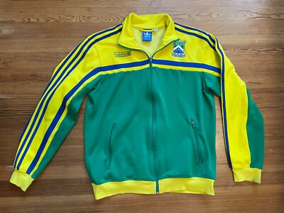 Adidas Brazil 1822 Yellow Soccer Jacket Men's Large Federative De