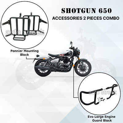 Passend Für Royal Enfield Shotgun 650 ''Pannier Rails & Evo Engine Guard'' Zubehör