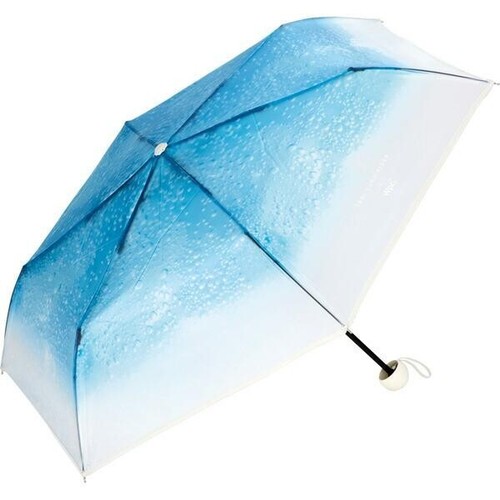 Tabi suru Kissa × Wpc. Cream Soda Folding Vinyl Umbrella 53cm Blue New - Picture 7 of 7