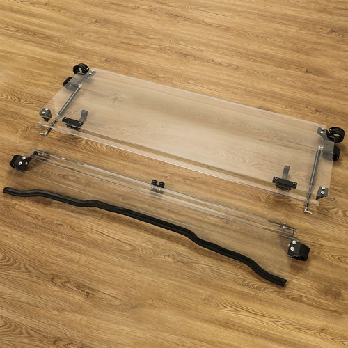 For 2015+ Kawasaki Mule Pro FXT FX DX 2-in-1 Flip Windshield Scratch Resistant - Picture 13 of 21