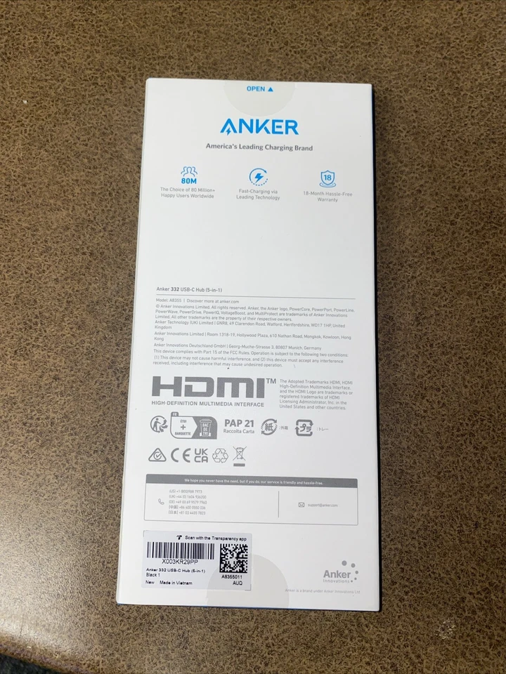 ANKER PowerExpand+ 7-in1 USB-C PD Media Hub New in Open Box A8346 - Image 2 of 2