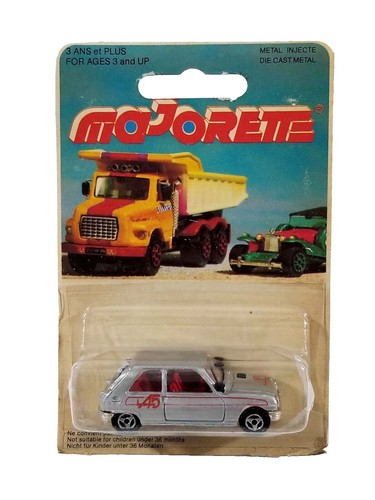 Vintage 1970s 1980s Majorette Renault 5 No. 257 Silver Red