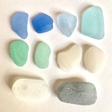 sea  glass blue tile mosaic art craft handmade sea of Japan  ysg7 62g