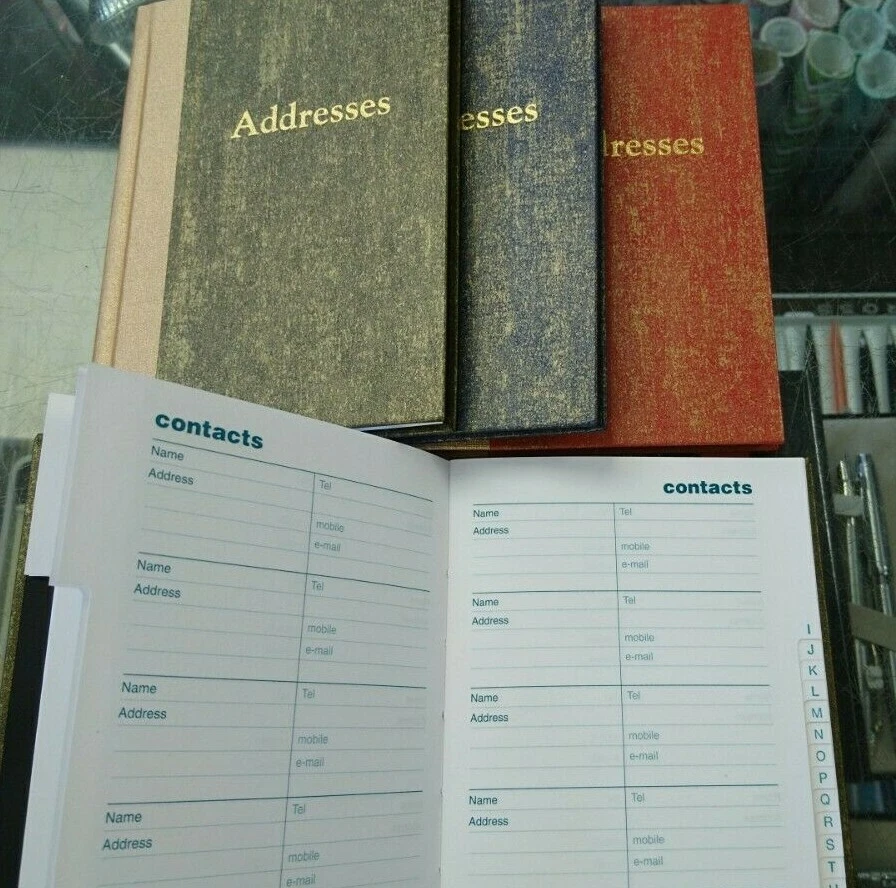 Letts LOWA A6 ADDRESS BOOK Asst Colours. Quality Foil Blocked Address Book.
