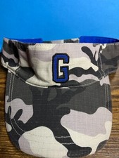 GAP VISOR  Camo Gray w/ Blue "G" LOGO  Adjustable size  Youth L/XL 