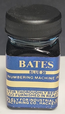 Bates Numbering Machine Ink Blue 39