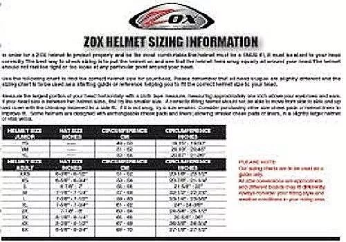 Zox helmet sizing sales