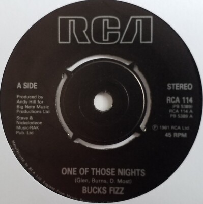 Bucks Fizz - One Of Those Nights - 7'' Vinyl Single (2)