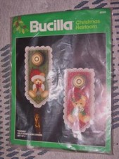 Bucilla Kit "TEDDIES" Felt DOOR KNOB COVERS Christmas Sequin Beaded NEW 82353