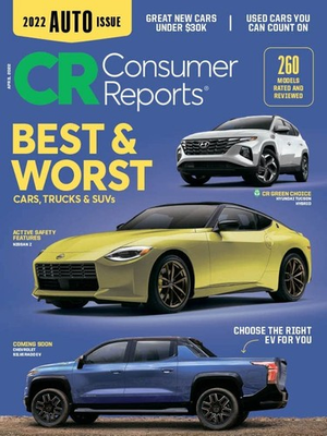 #ad Consumer Reports Magazine April 2022 Annual Auto Issue Best amp; Worst Cars Tr... $49.09
