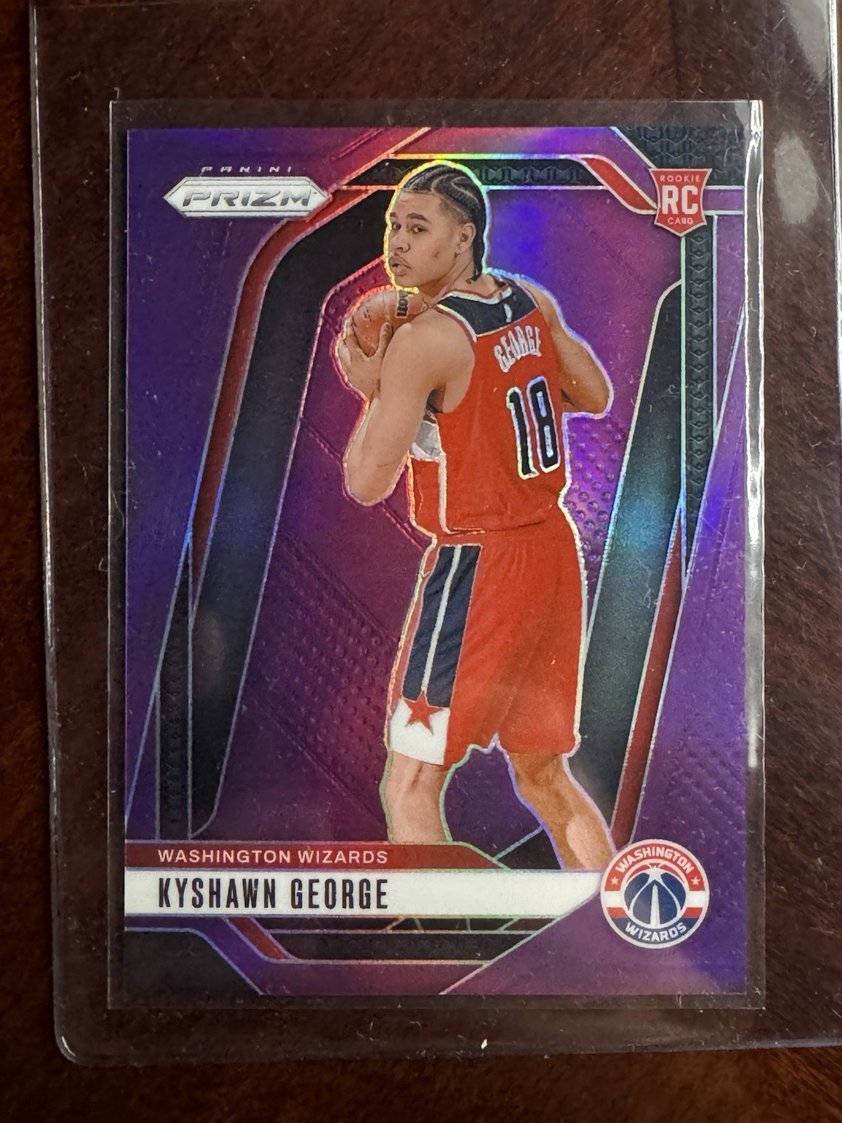 2024-25 Panini Prizm Kyshawn George Purple Prizm /99 RC #257