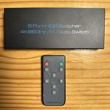 5-Port HDMI Switch 5x1 Switcher Selector Splitter 4K 1080P  60Hz HDMI HDCP 2.0