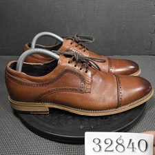 Stacy Adams Shoes Mens Size 8M Brown Cap Toe Oxford Dress Memory Foam