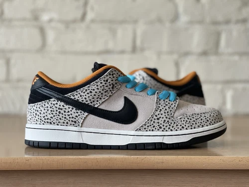 YEEZY Nike SB Dunk Low Pro Electric Safari Olympic Black Monarch FZ1233 002 Uomo 9 5