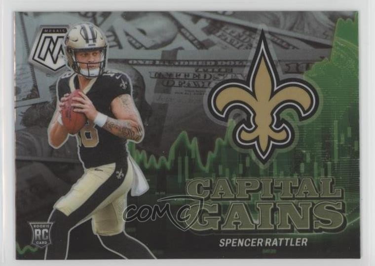 2024 Panini Mosaic Capital Gains Silver Prizm Spencer Rattler #5 Rookie RC 19l7