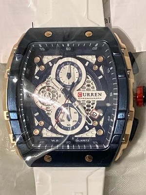 Forsining Mens Chronograph Sport Watch Waterproof Analog Quartz Silicone Strap