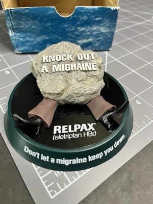 Pfizer RELPAX ''Knock Out A Migraine'' DRUG REP Paperweight Pharma HEADACHE Toy