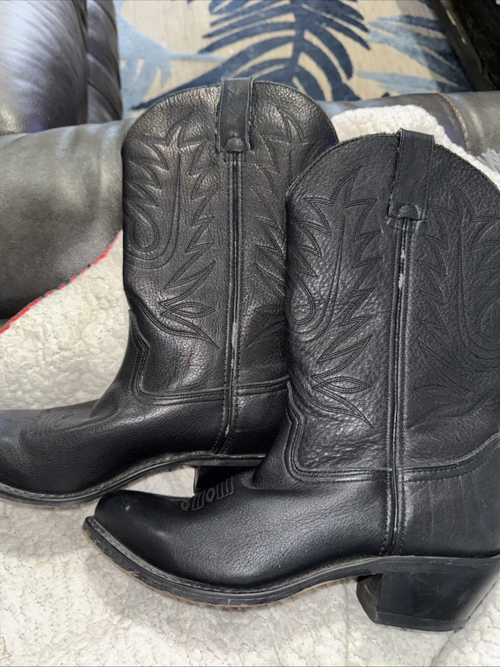 Botas de Vaquero Durango de Cuero Negro para Mujer Talla 7.5 M Estilo RD4100 Hermoso Estado Foto 3 de 4