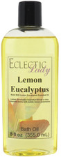 Lemon Eucalyptus Bath Oil Scented Body Oil - Relaxing  Moisturizing Bathing Oil