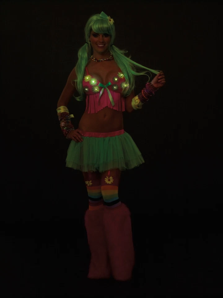 DREAMGIRL Daisy Neon 70's Dazed festival costume Y2K Sm, med Lg - Image 4 of 4