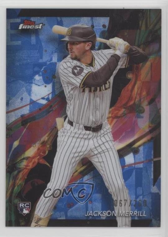 2024 Topps Finest Common Blue Refractor 67/200 Jackson Merrill #96 04cw