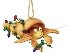 Hermit Crab Ornament, Nautical Beach Holiday Decoration for Tree by Christmas...