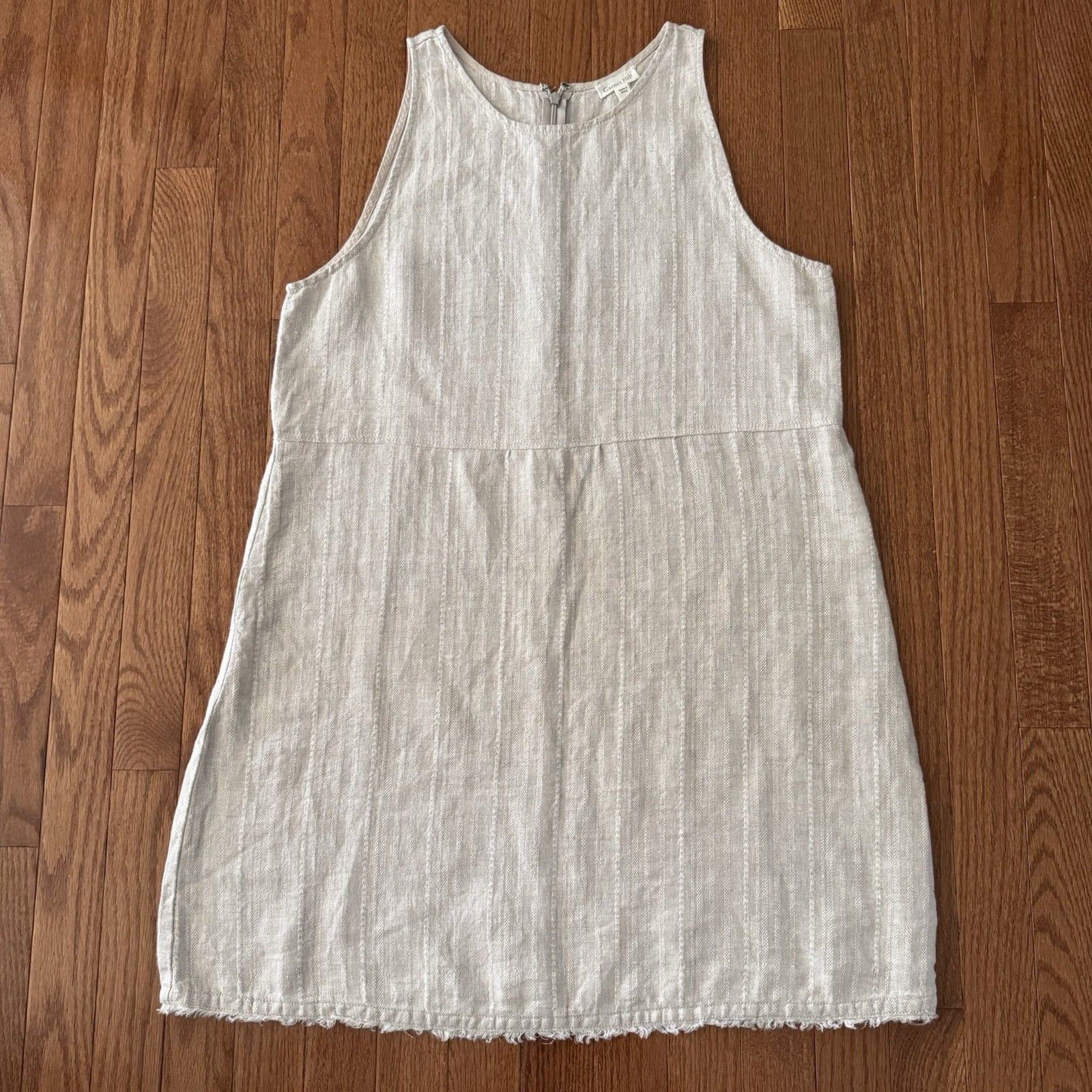 Garnet Hill Linen Dress Women’s Size 10 Sleeveless Tank Shift Minimalist Boho