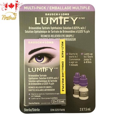 Lumify Eye Drops 7.5mL (2 Pack) Fast Redness Relief Exp 05/2027