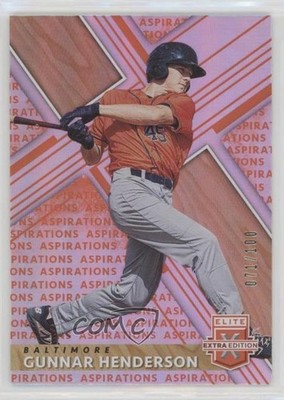 2019 Panini Elite Extra Edition Aspirations Orange /100 Gunnar Henderson #42 uk2