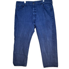 Levis 501 Jeans Mens 40x29 Blue Button Fly Straight Leg Denim Red Tab Classic