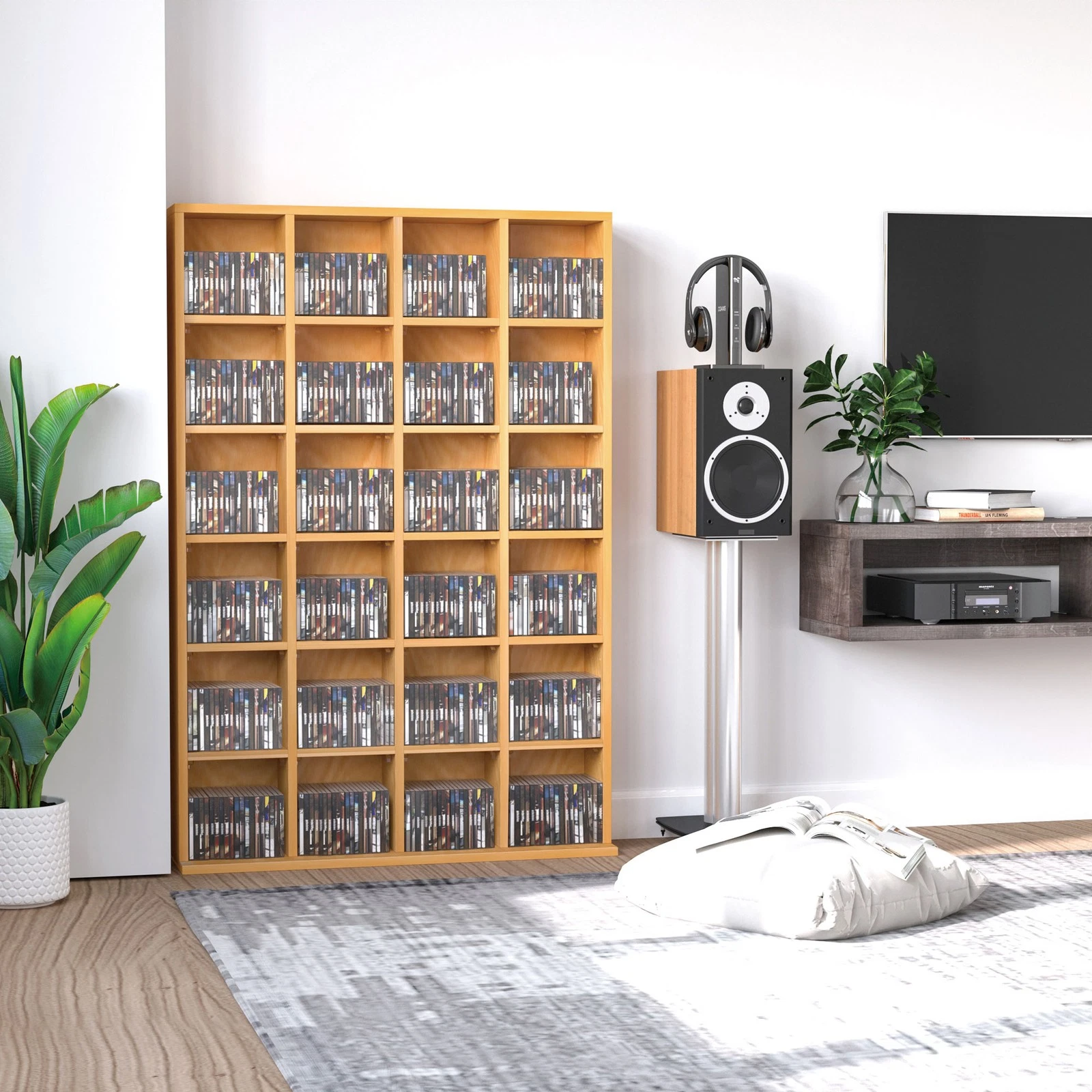 456CD/336DVD Media Storage Shelf with Adjustable Shelves, 89 x 130.5 cm, Beech
Opens in a new window