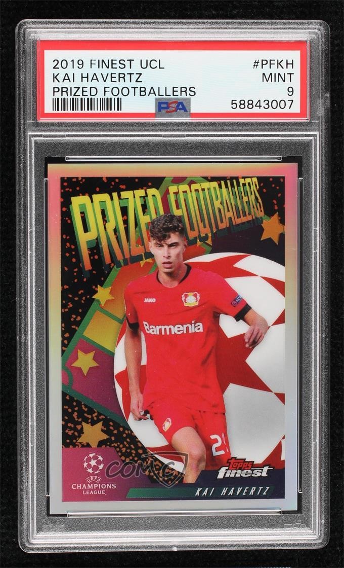 2019-20 Topps Finest UCL Prized Footballers Kai Havertz #PF-KH PSA 9 MINT 14hs