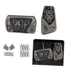 Nonslip Car Pedal Pads, Automatic Transmission Brake Pedal Cover, 2 PCS Gray